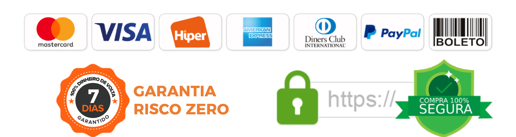 Compra 100% segura — Garantia de 7 dias